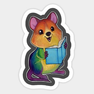 Rainbow quokka Sticker